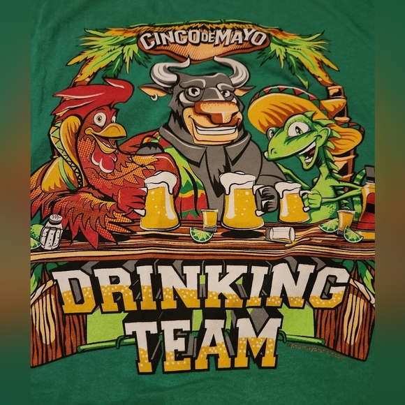 Vintage Gildan Cinco De Mayo "Drinking Team" El Mezcal Restaurant T-shirt (XL) - Picture 4 of 5